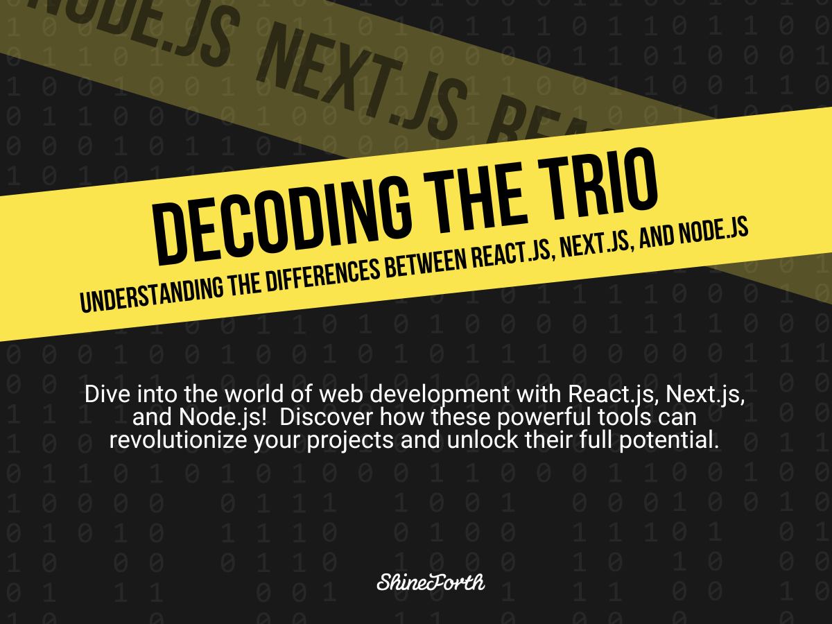 Decoding the Trio: Understanding the Differences Between React.js, Next.js, and Node.js