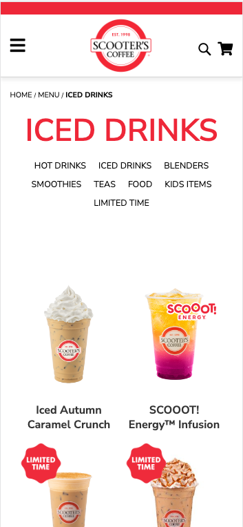 Scooter's > Mobile > Menu